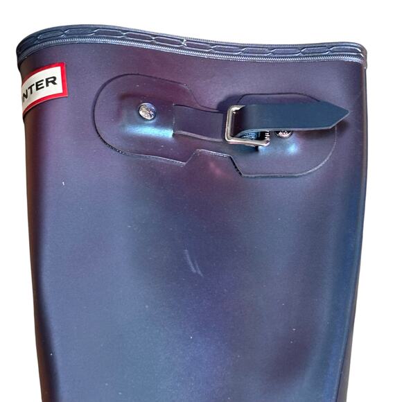 Hunter Original Tall Gloss Rain Boots Purple Iridescent Waterproof Women’s 5 - Picture 3 of 14